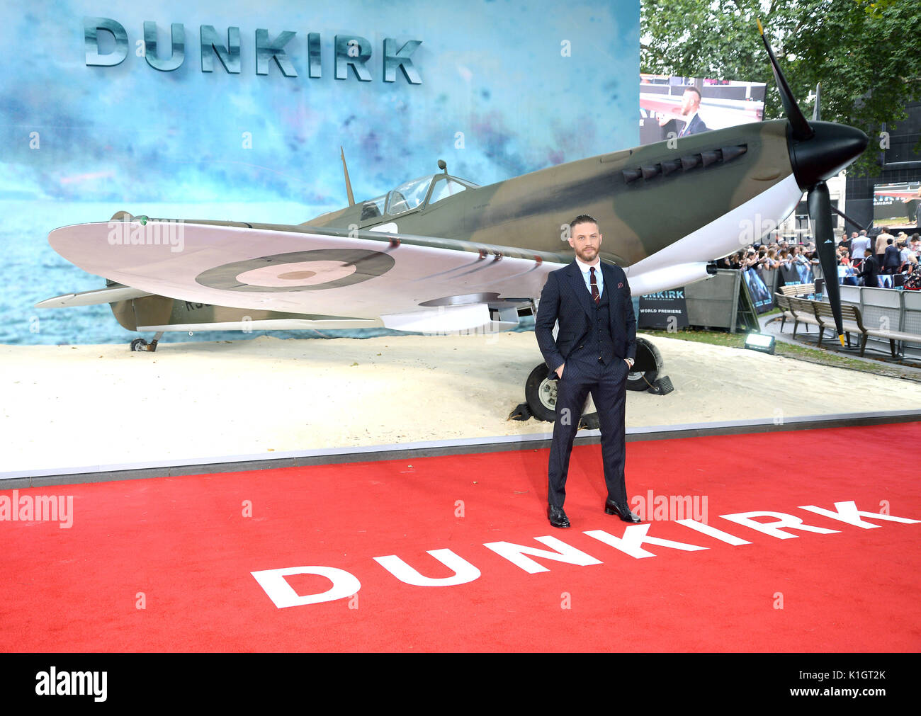 La photo doit être crédité ©Presse Alpha 078237 13/07/2017 Tom Hardy à Dunkerque le monde Première du film à l'Odeon Leicester Square à Londres Banque D'Images