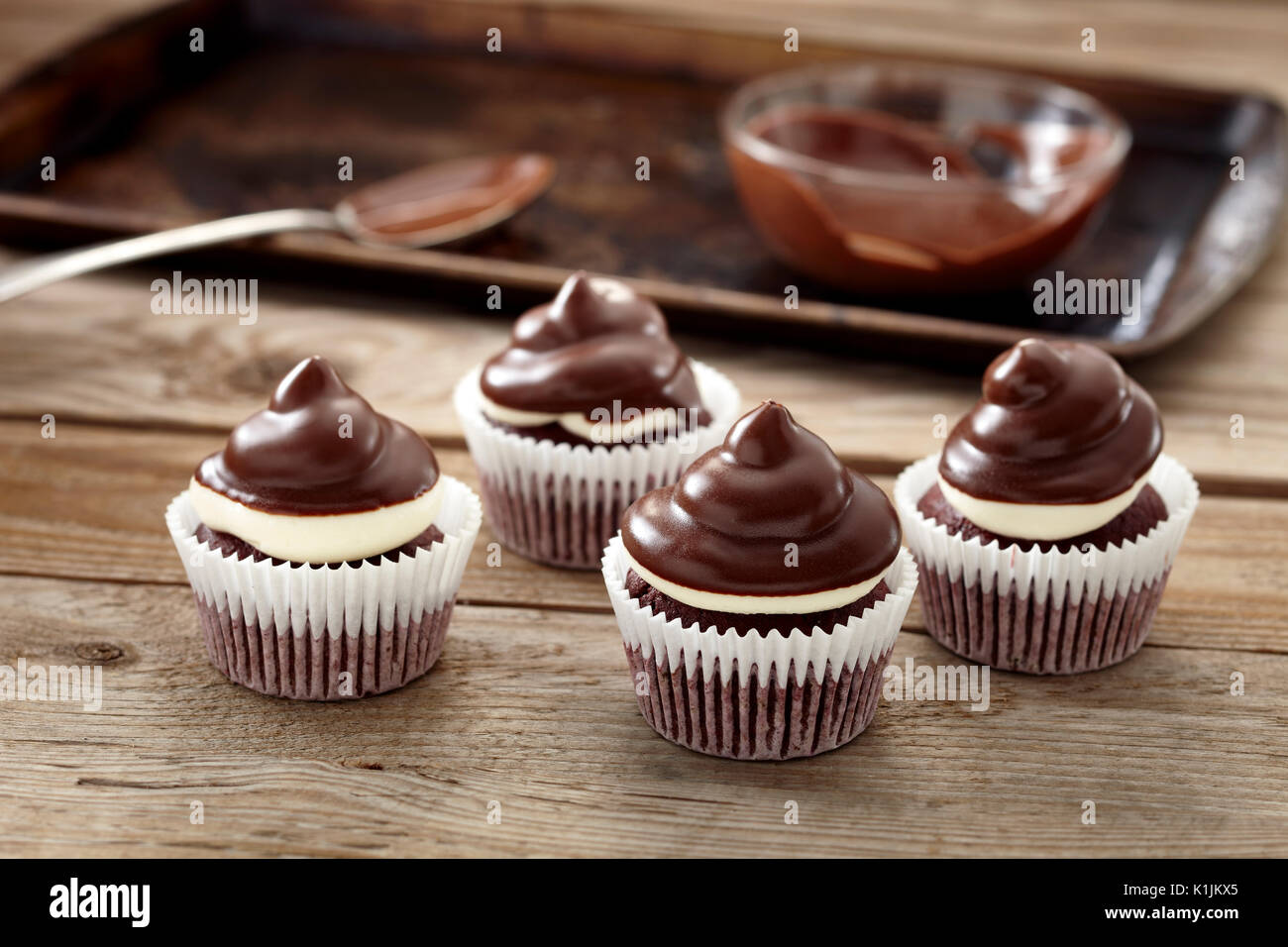 Peppermint Patty cupcakes Banque D'Images