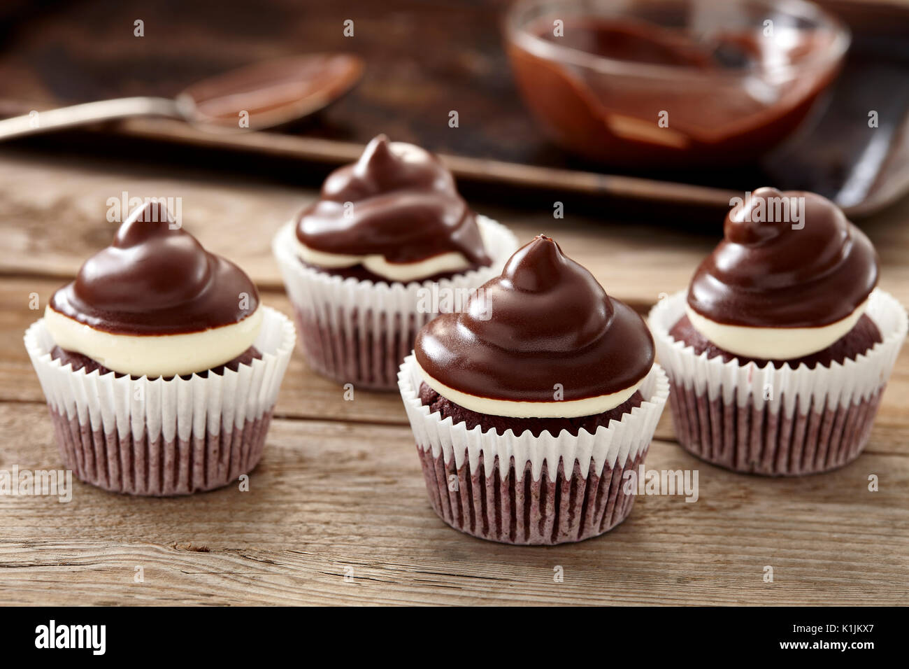 Peppermint Patty cupcakes Banque D'Images