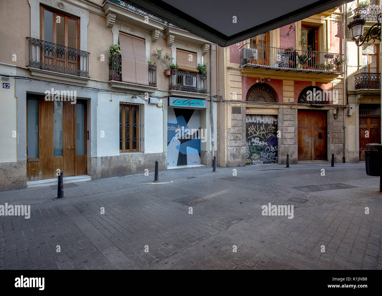 Le centre-ville de Valence Banque D'Images