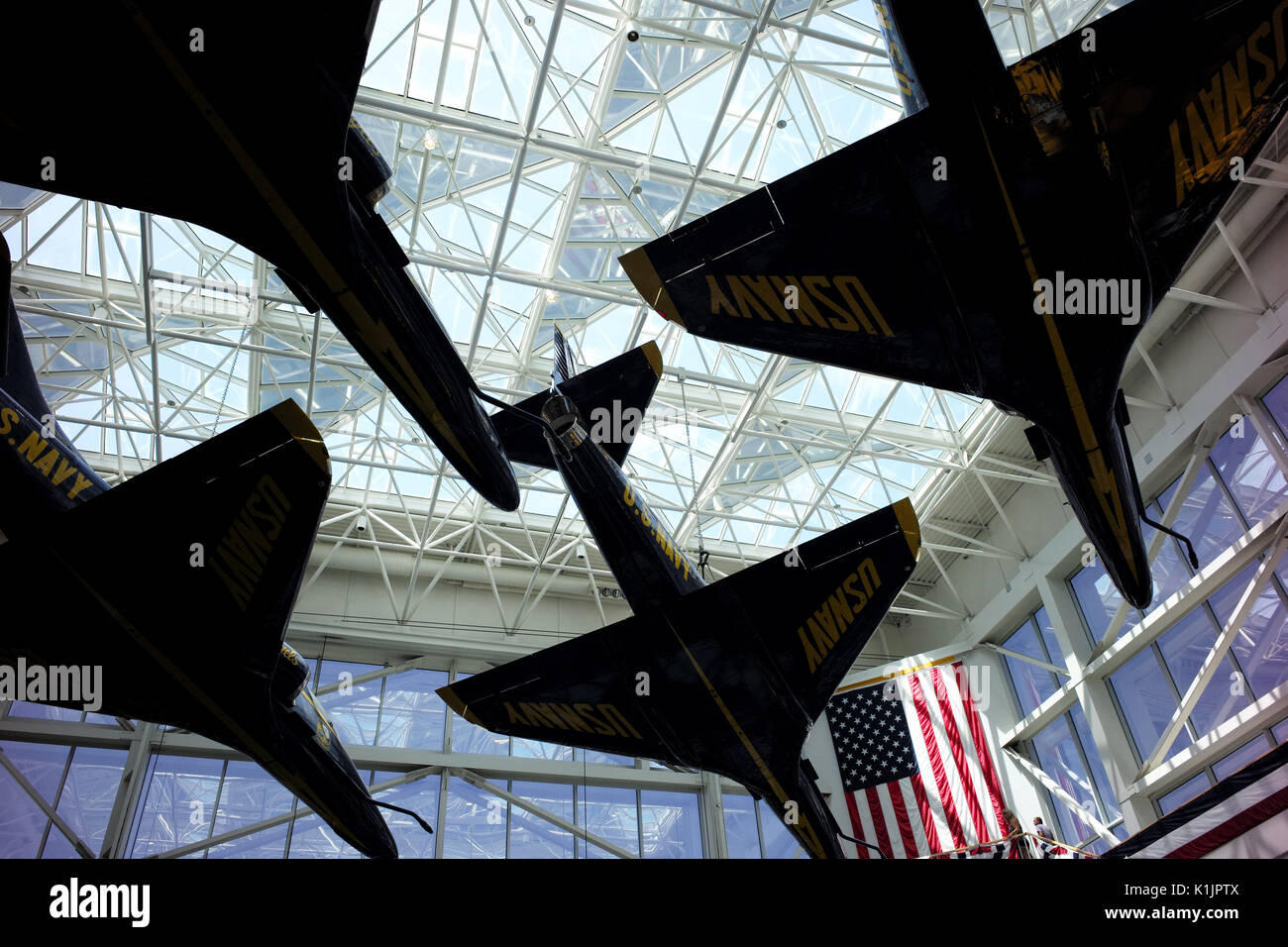 A-4 Skyhawk Blue Angel au Musée de l'aviation de la Marine Nationale Banque D'Images