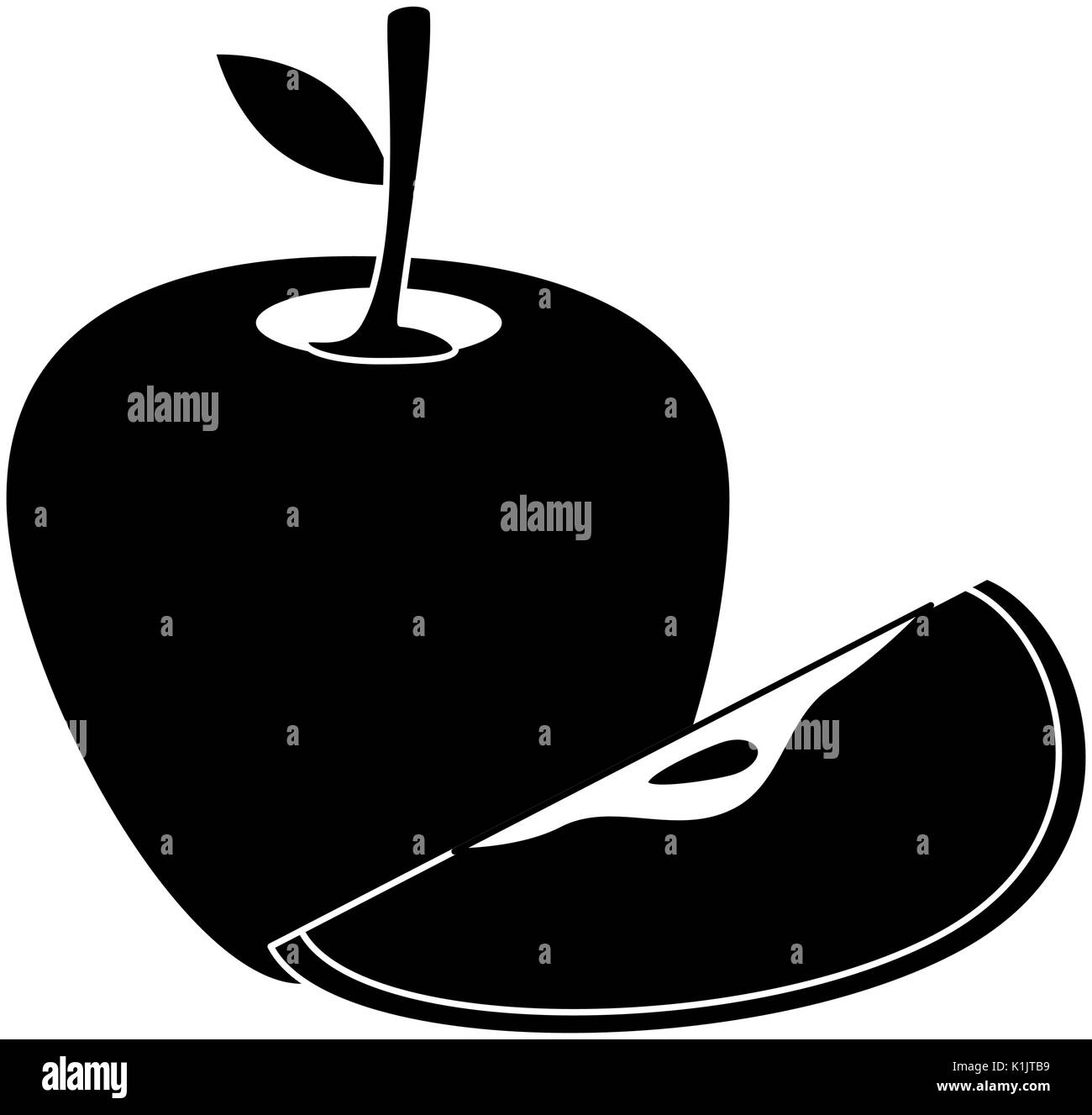 L'icône Apple de délicieux fruits vector illustration graphic design Illustration de Vecteur