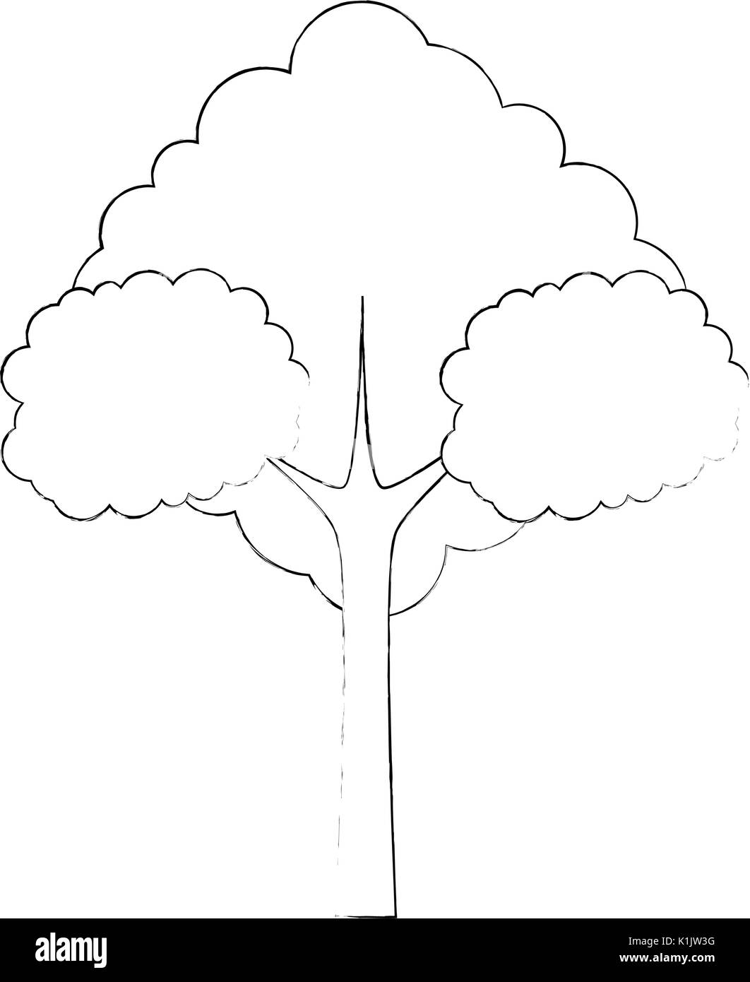 Symbole de la nature arbre vecteur icône illustration graphic design Illustration de Vecteur