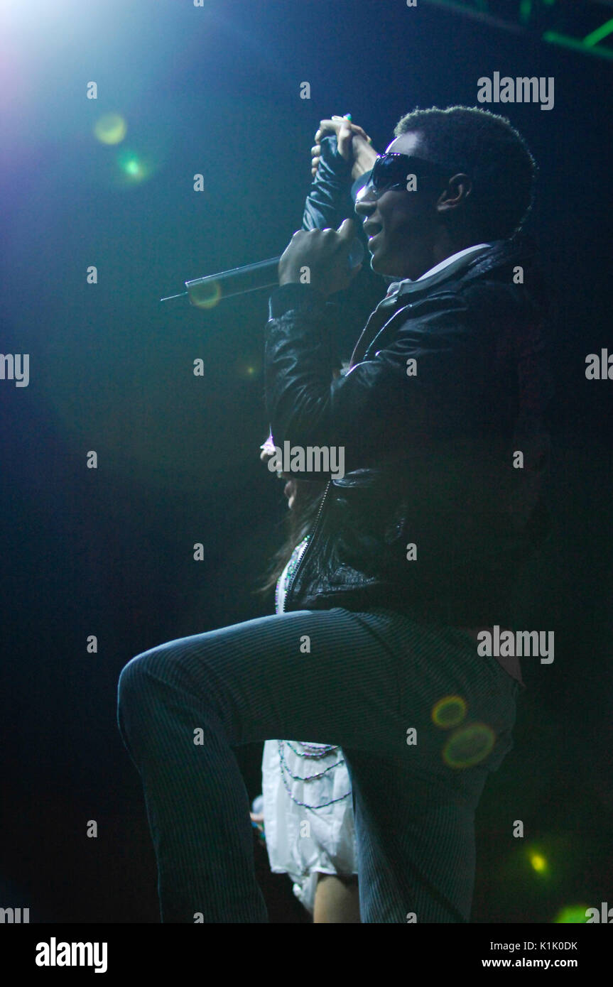 Spank Rock festival d'été de la shrine expo hall los angeles juillet 19,2008. Banque D'Images