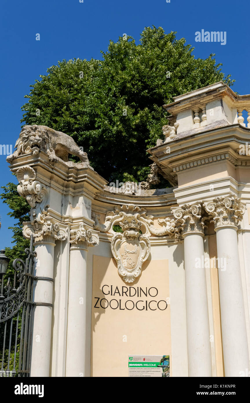 Entrée au zoo Bioparco di Roma, à Rome, Italie Banque D'Images
