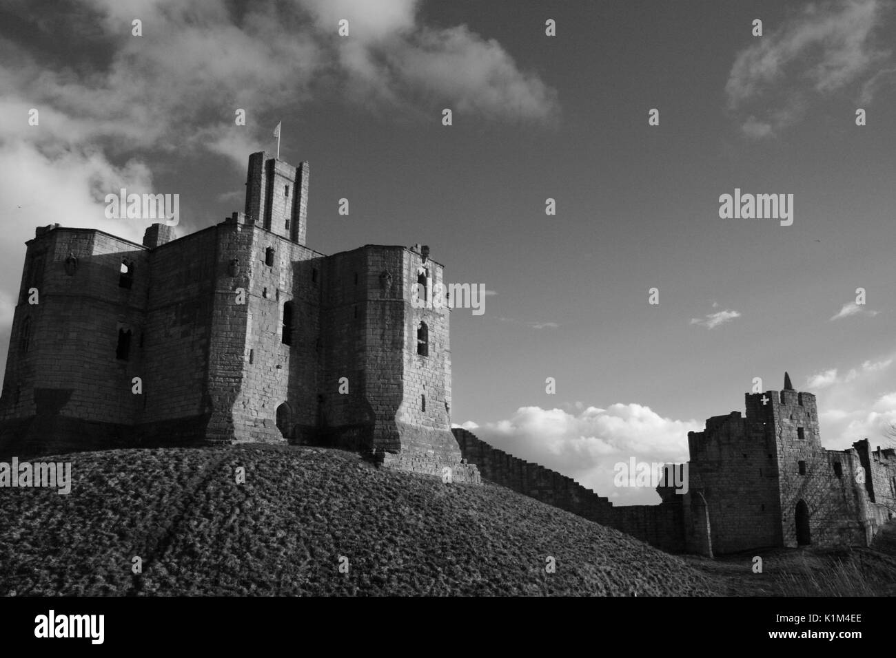 Château de Warkworth, Warkworth, Northumberland, Angleterre Banque D'Images