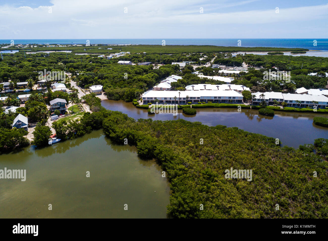 Florida,Florida Keys,Upper,Key Largo,vue aérienne aérienne de l'oeil d'oiseau au-dessus, les visiteurs voyage voyage visite touristique touristique repère culture c Banque D'Images