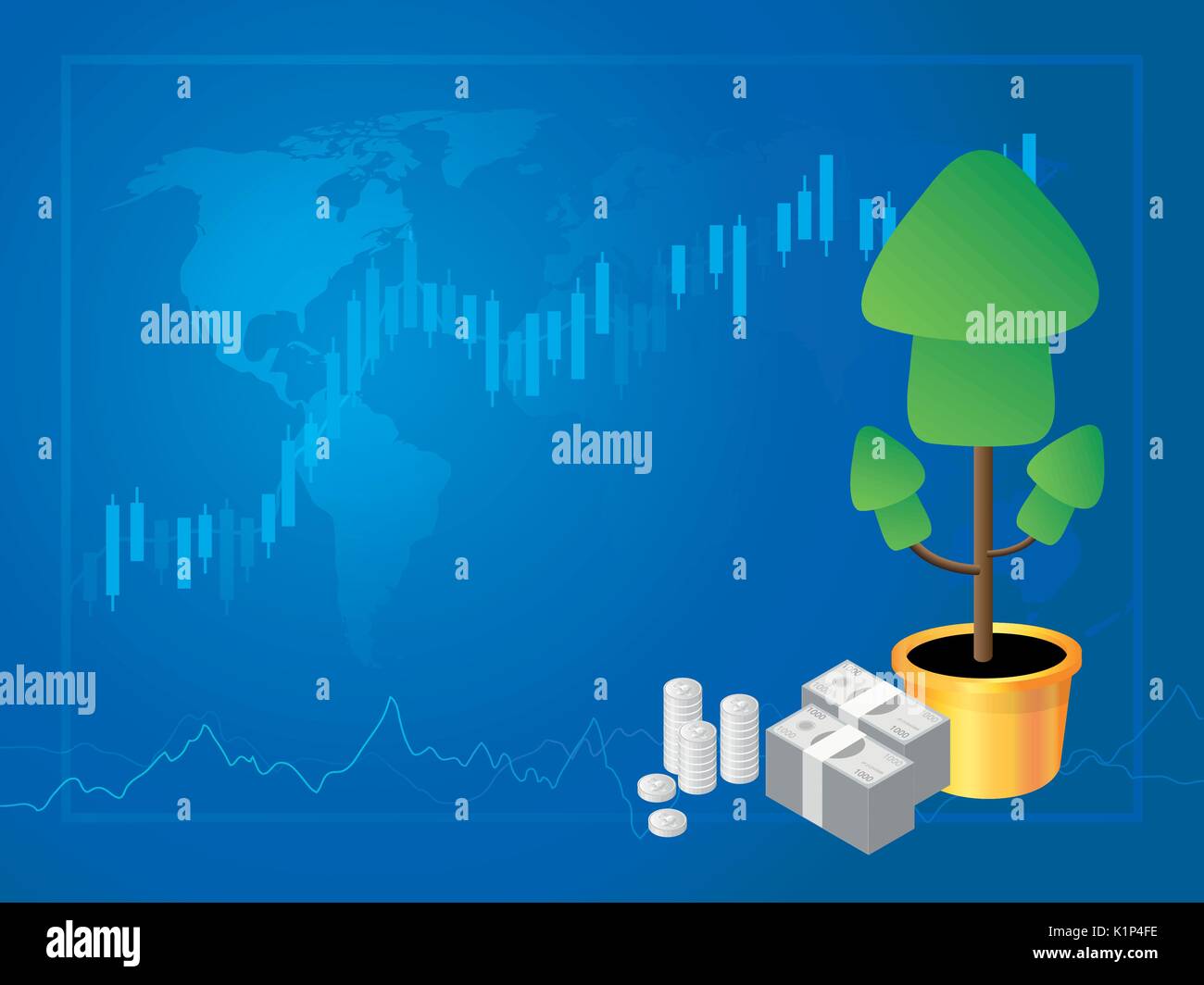 Trading screen Banque d'images vectorielles - Alamy