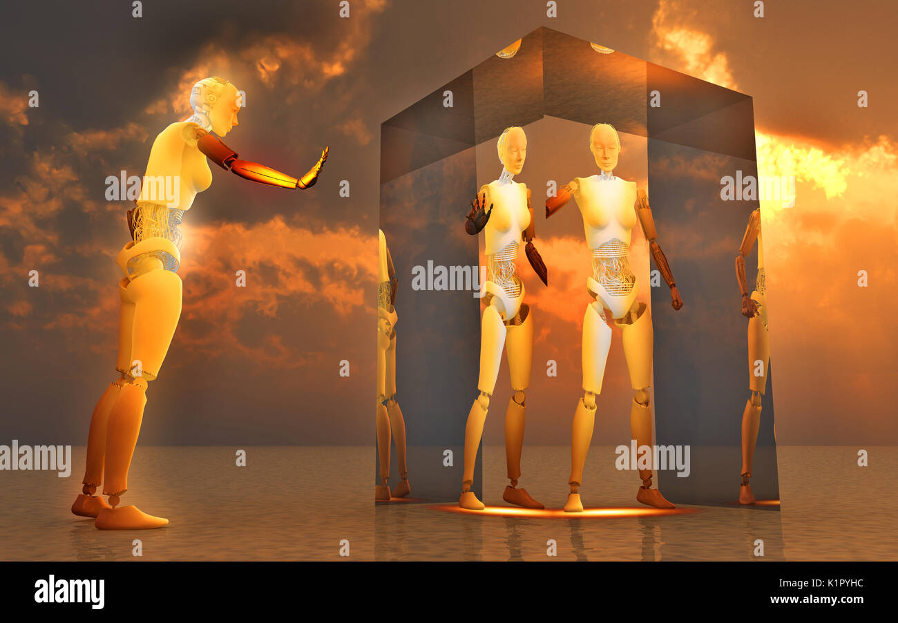 L'espace cubique Banque D'Images