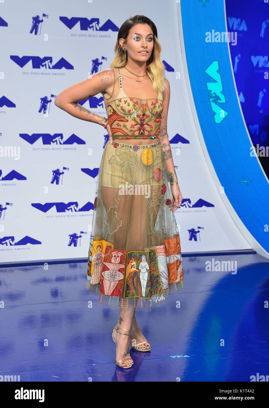 Los Angeles, USA. 27 août, 2017. Paris Jackson 167 arrivant au MTV VMA 2017 ( Music Awards ) à la Great Western Forum de Los Angeles. Le 27 août 2017. Credit : Tsuni / USA/Alamy Live News Banque D'Images