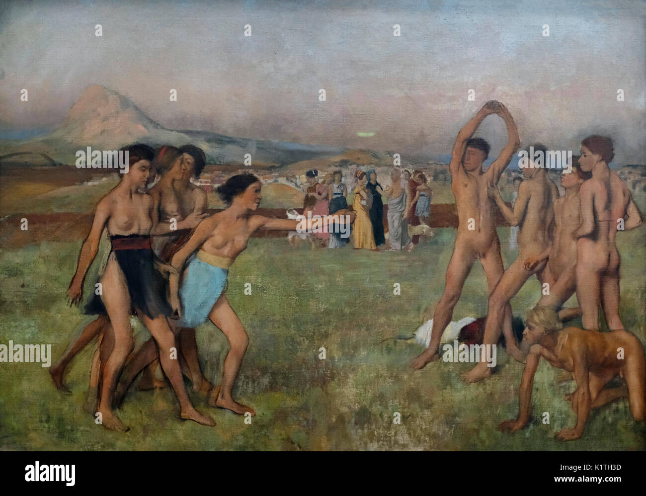 Les jeunes spartiates s'exerçant, vers 1860 - Hilaire Germain Edgar Degas Banque D'Images