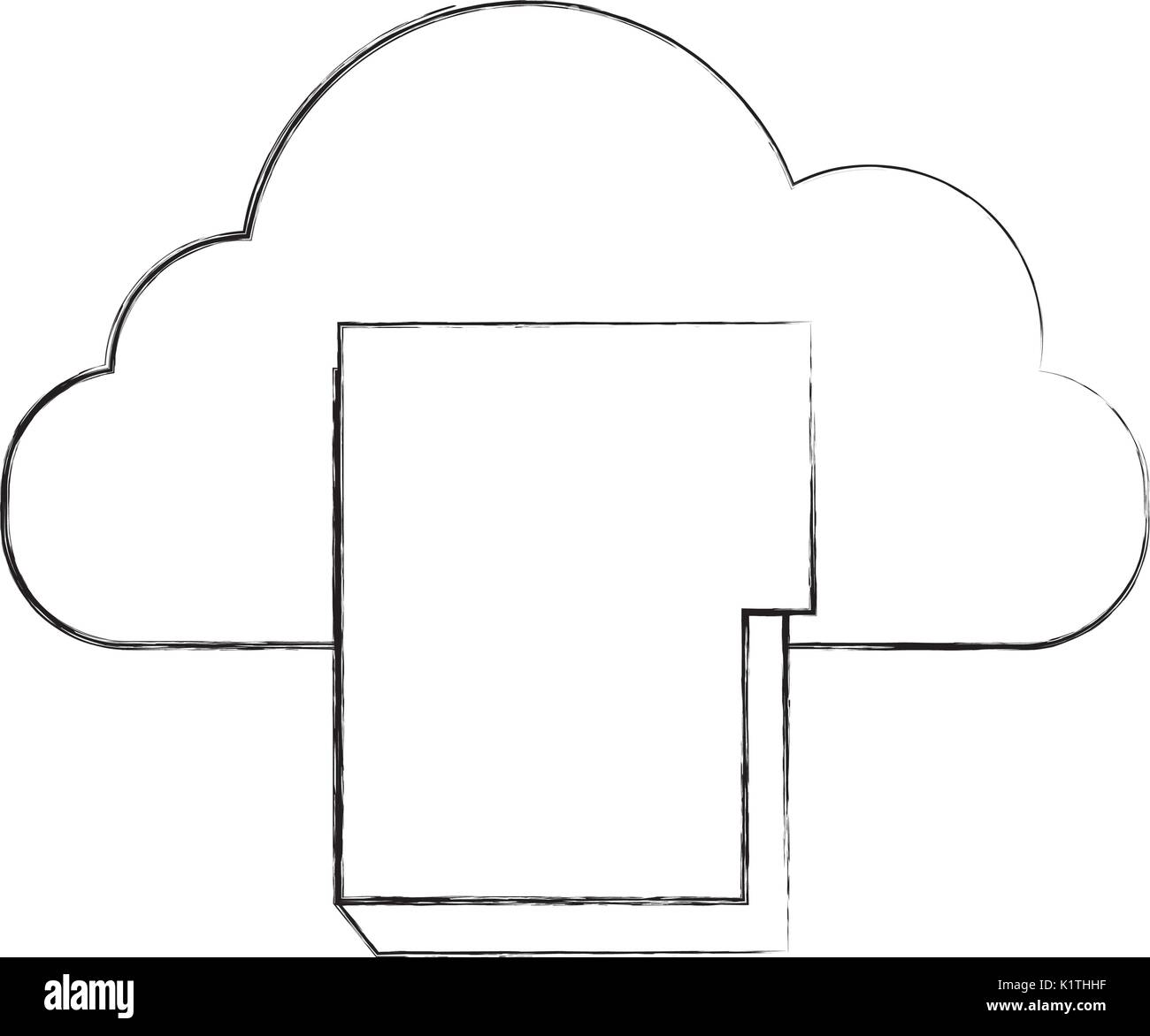 Document Dossier grâce au cloud computing Illustration de Vecteur