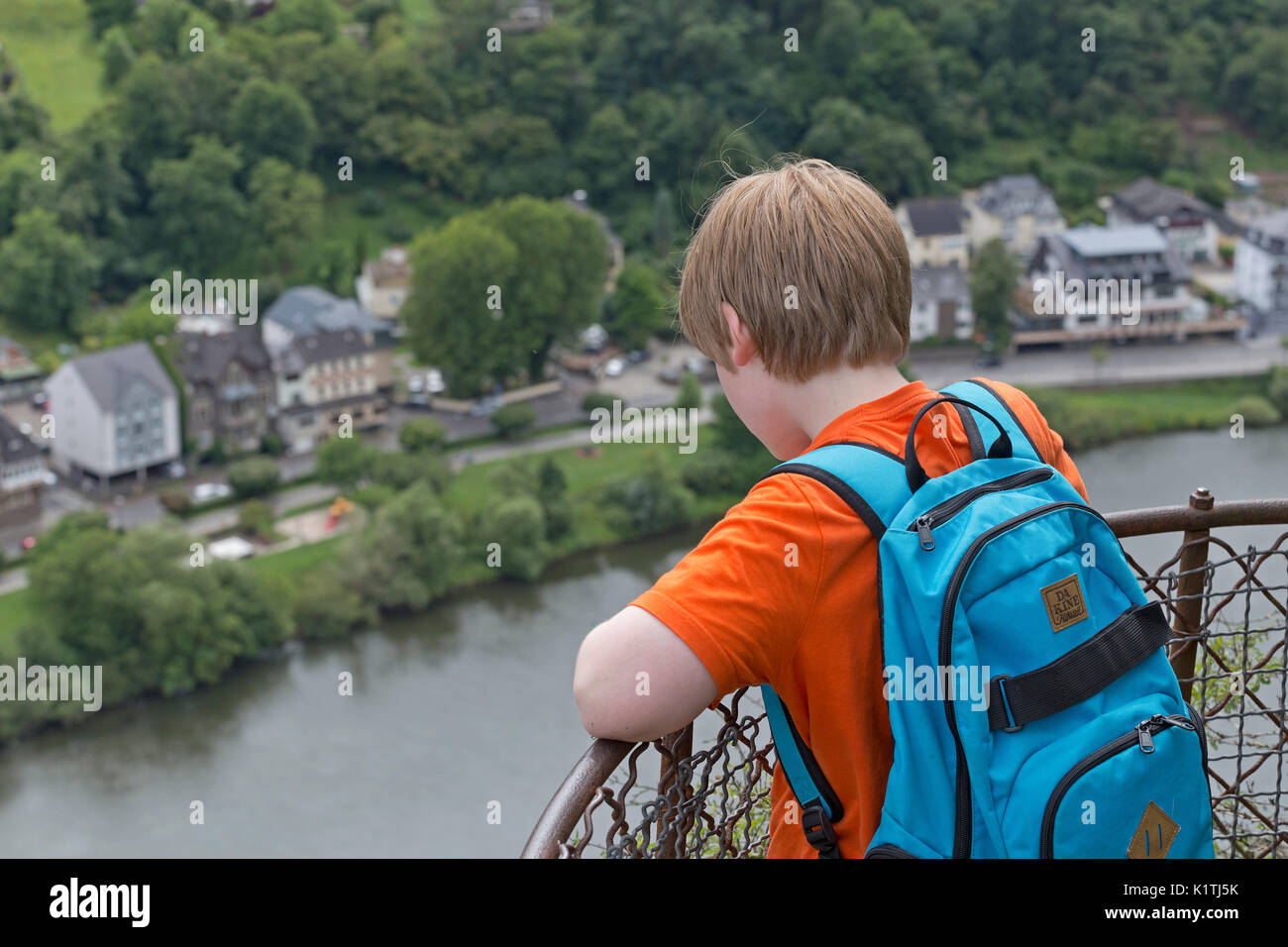 Point de vue près de Cochem, Moselle, Rhénanie-Palatinat, Allemagne Banque D'Images