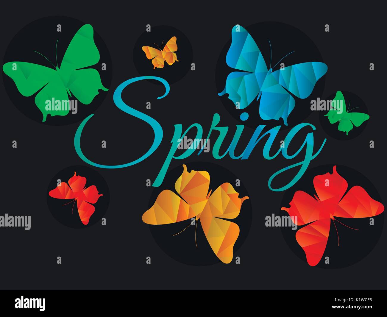 Printemps, l'arrière-plan avec les papillons. Machaons. Vector illustration Illustration de Vecteur