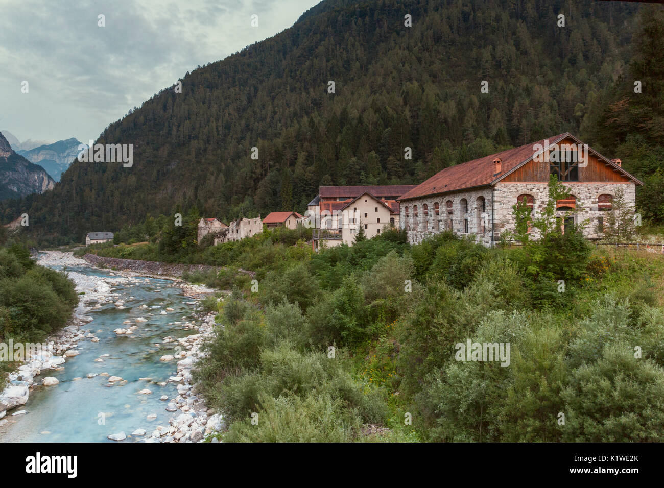 Il centro minerario di Valle Imperina, Rivamonte Agordino, le Parco Nazionale delle Dolomiti Bellunesi Banque D'Images