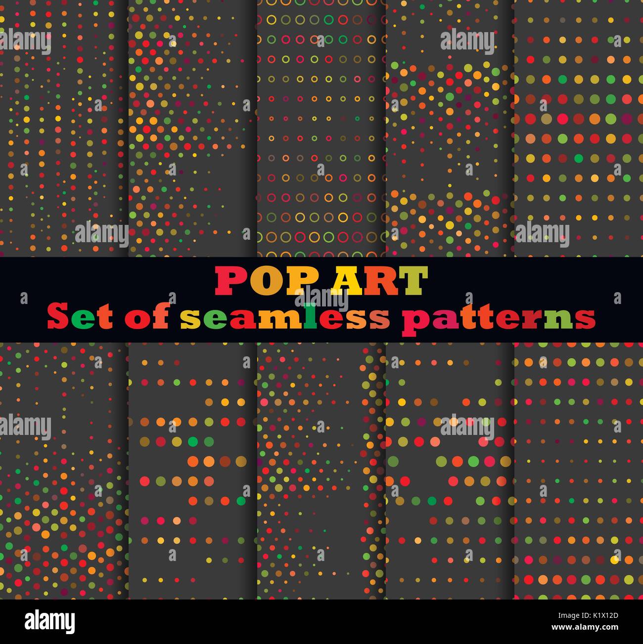 Pop Art, avec un motif de fond. Pop art style rétro en pointillés. Illustrations vectorielles. Illustration de Vecteur