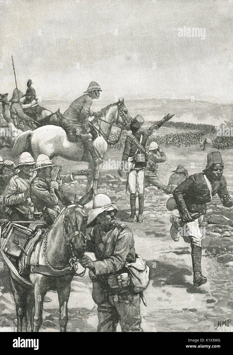 Hector MacDonald à la bataille d'Omdurman, 2 septembre 1898 Banque D'Images