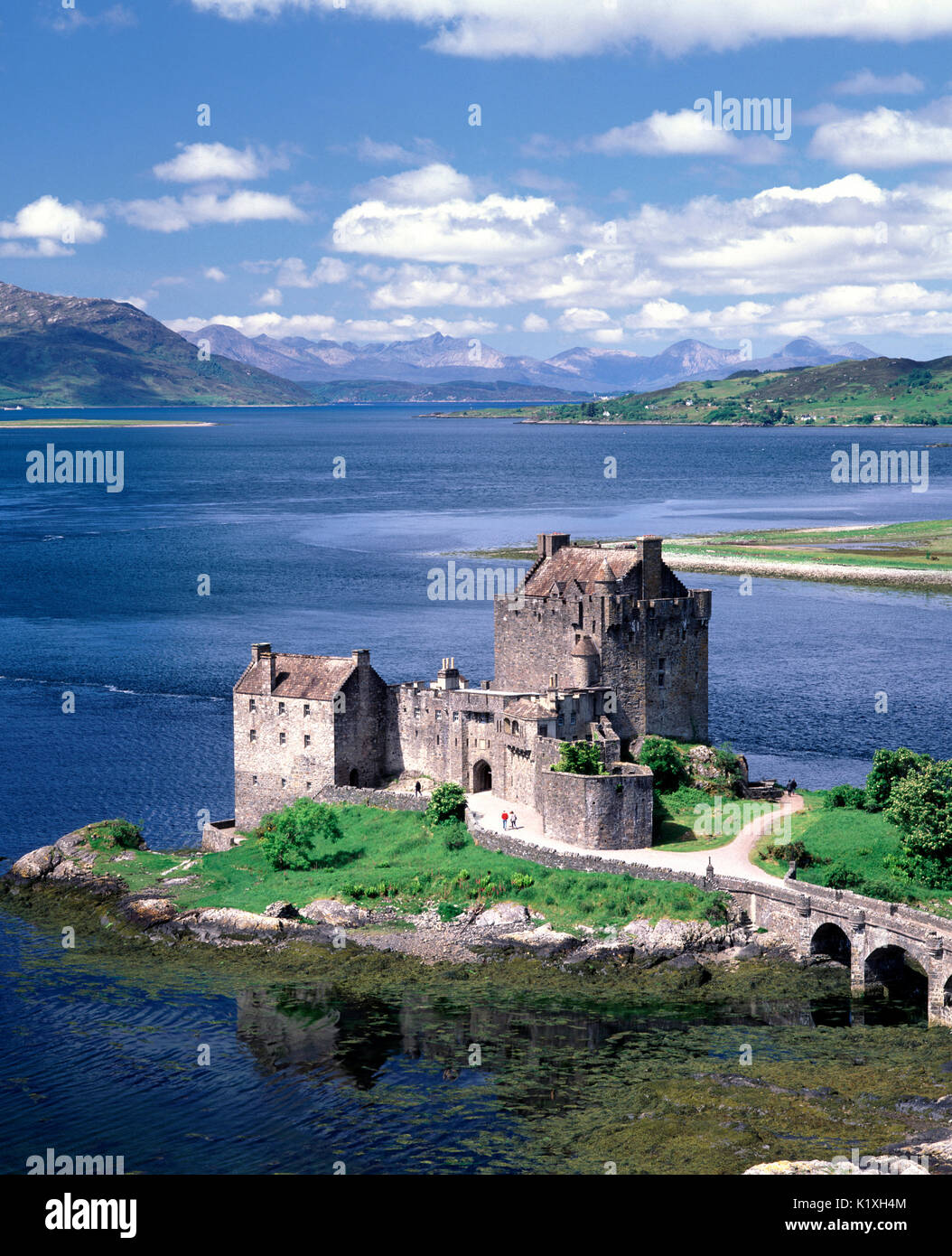 Le Château d'Eilean Donan, Loch Duich , Kyle of Lochalsh, Ecosse, Royaume-Uni Banque D'Images