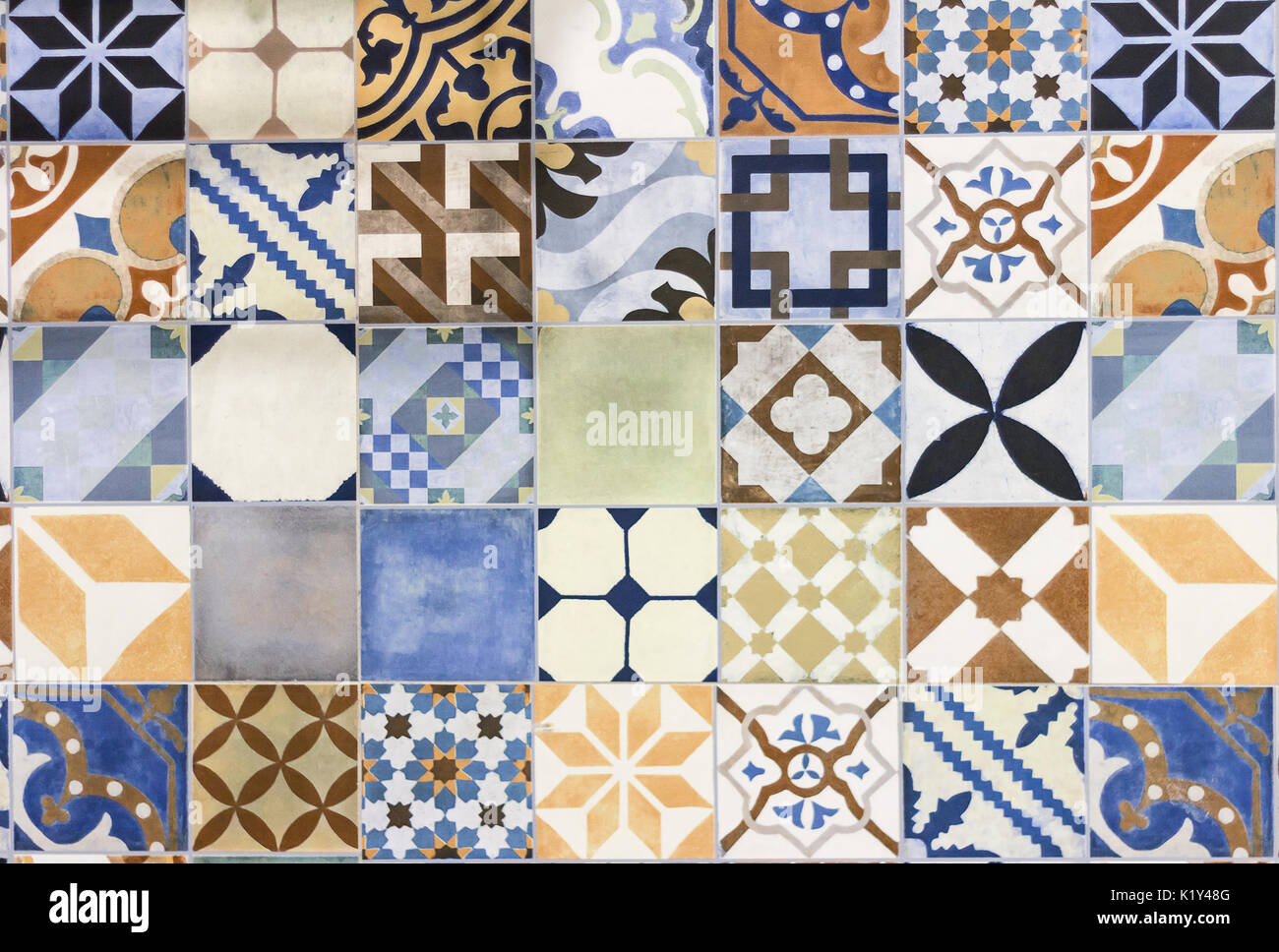 Tuiles azulejo portugais Banque D'Images