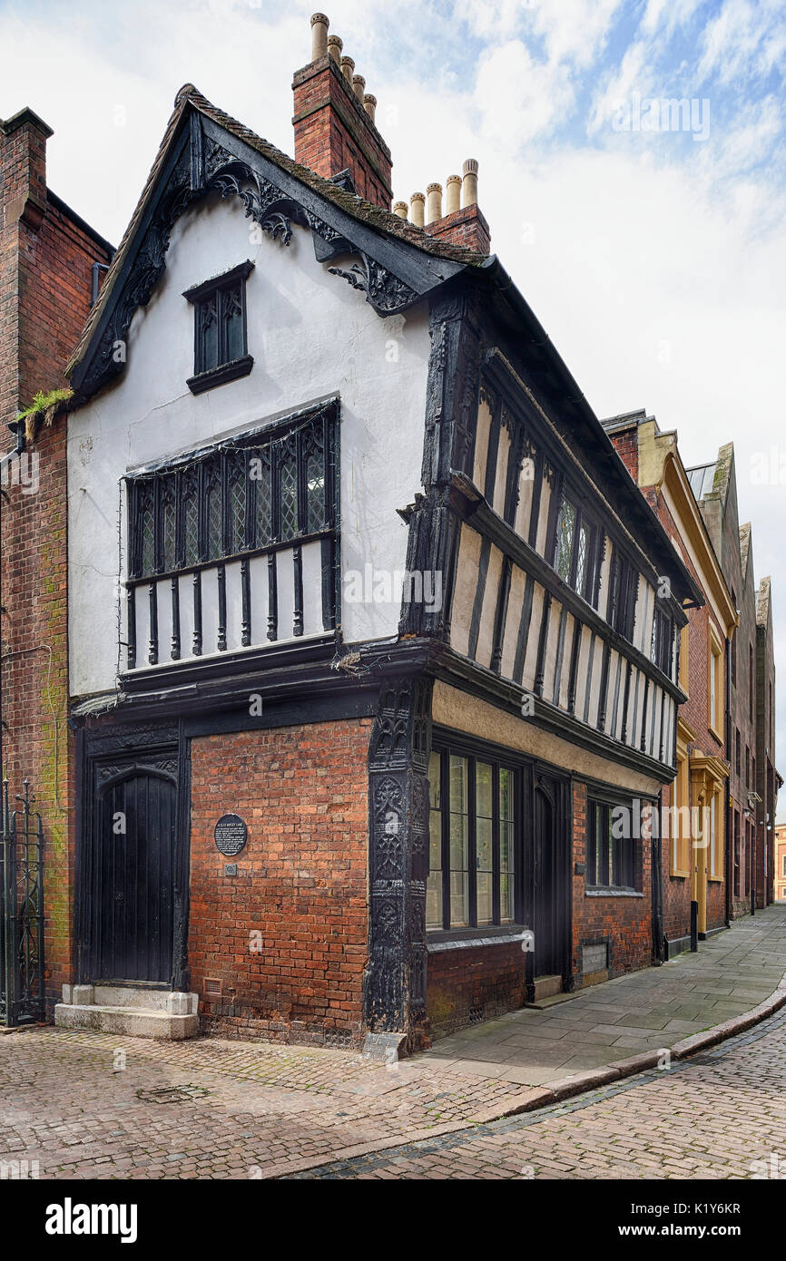 Le chalet, 22 Bayley lane, Coventry au début du 16e siècle, bâtiment classé grade II Banque D'Images