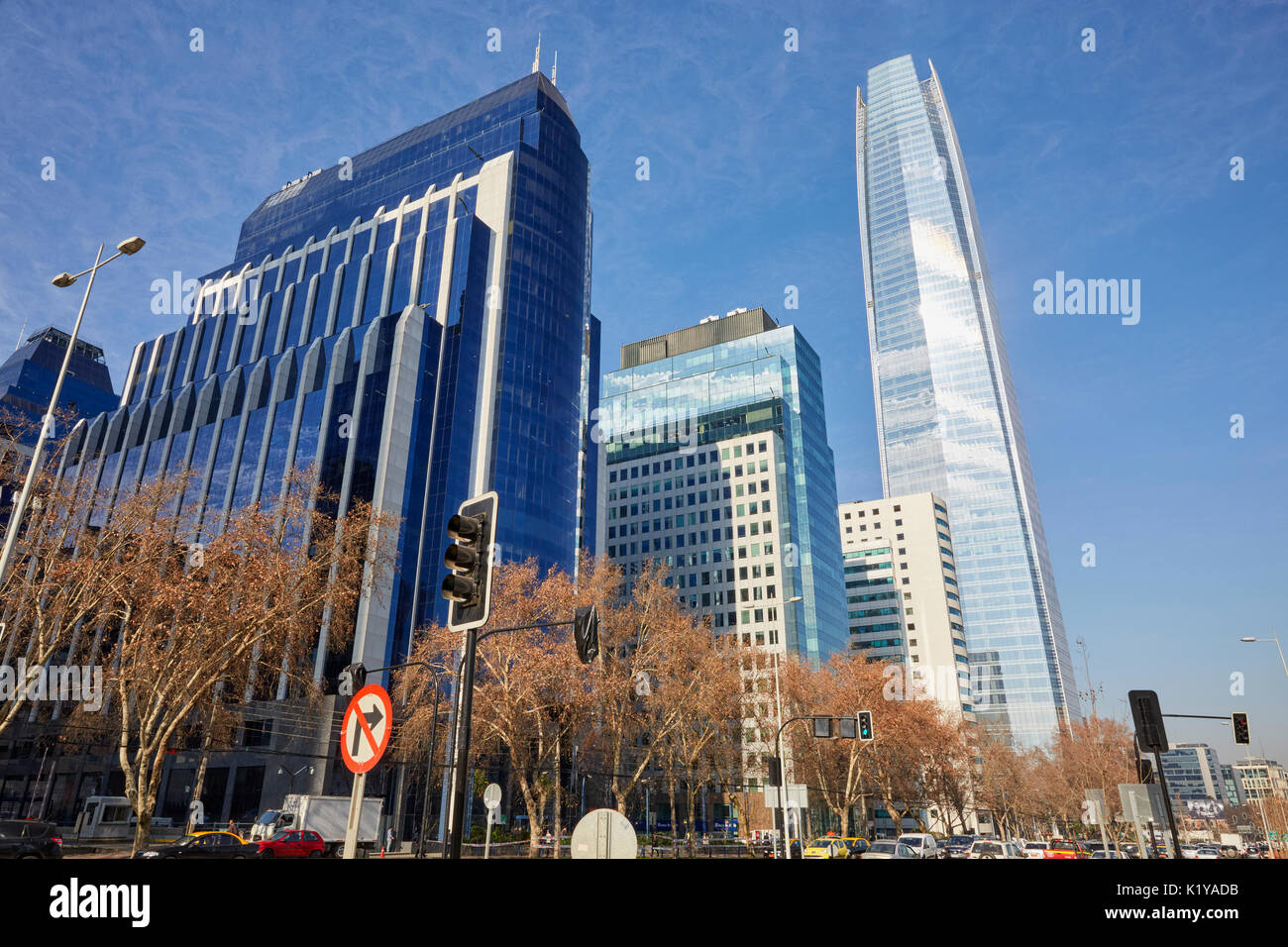 Gran Torre Costanera Tower, La costanera, La Costanera Center, Santiago, Chili Banque D'Images