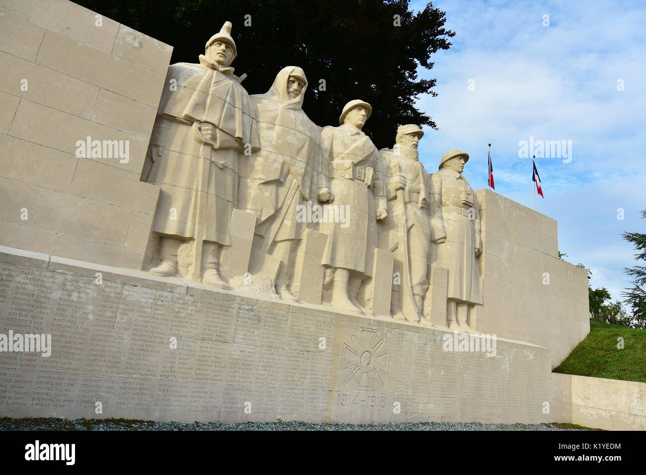 Le Monument aux Morts (également appelé les cinq défenseurs de Verdun) Fils de Verdun. Banque D'Images