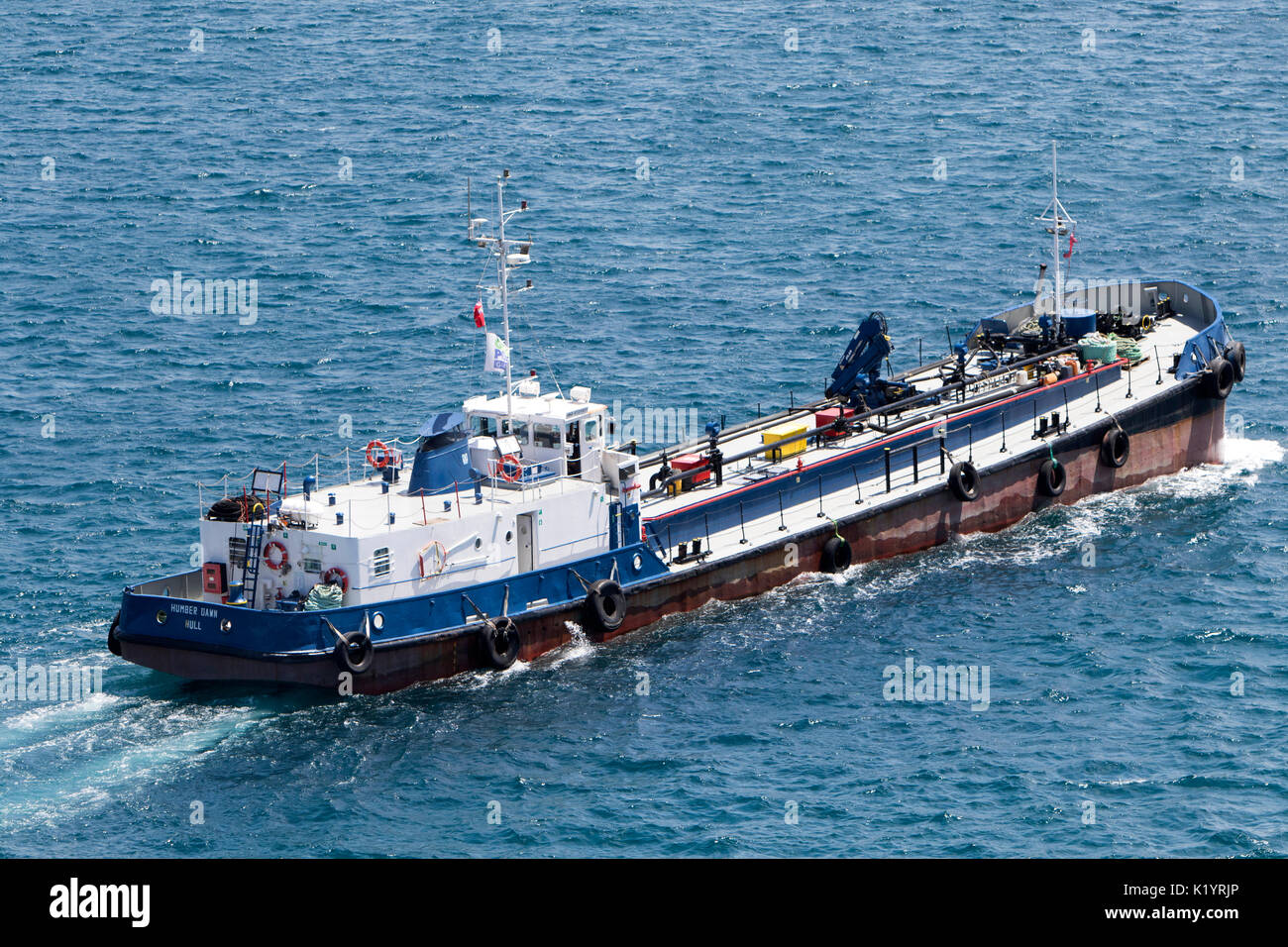 Dawn Humber Transporteur de produits pétroliers dans le port de Gibraltar à la Mer Méditerranée Banque D'Images