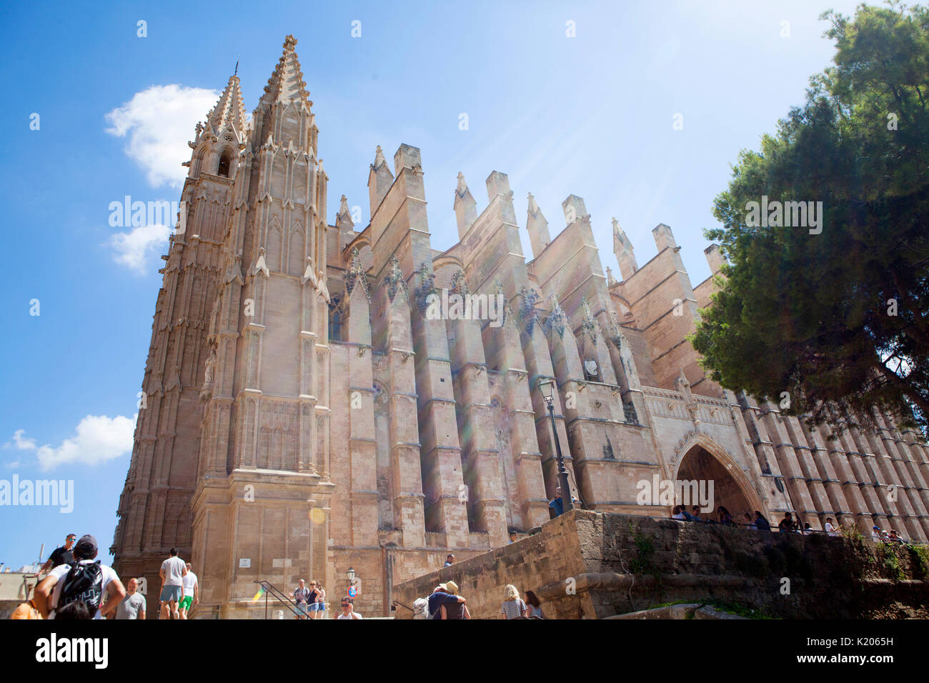 Cathédrale de Santa Maria Palma, Palma de Mallorca resort ville capitale de l'île espagnole de Majorque (Mallorca), dans l'ouest de la Méditerranée Banque D'Images