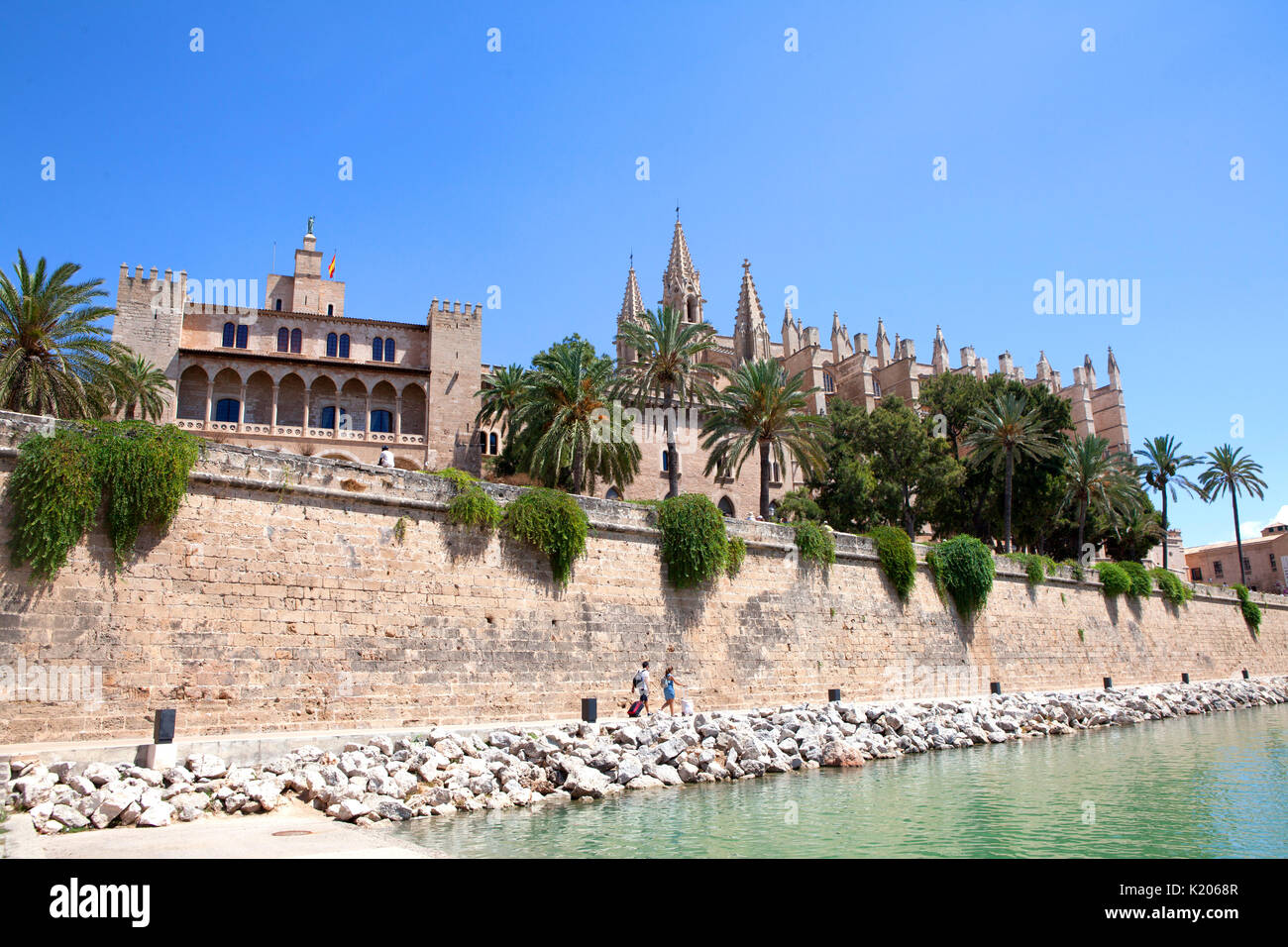 Cathédrale de Santa Maria Palma, Palma de Mallorca resort ville capitale de l'île espagnole de Majorque (Mallorca), dans l'ouest de la Méditerranée Banque D'Images