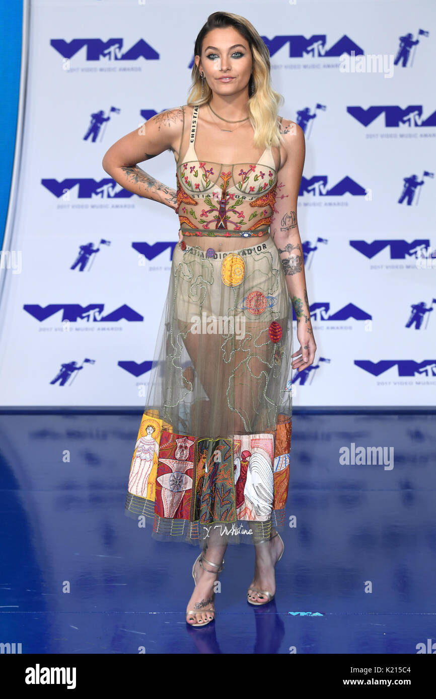 Paris Jackson participant à la 2017 MTV Video Music Awards qui a eu lieu au Forum de Los Angeles, USA. Banque D'Images