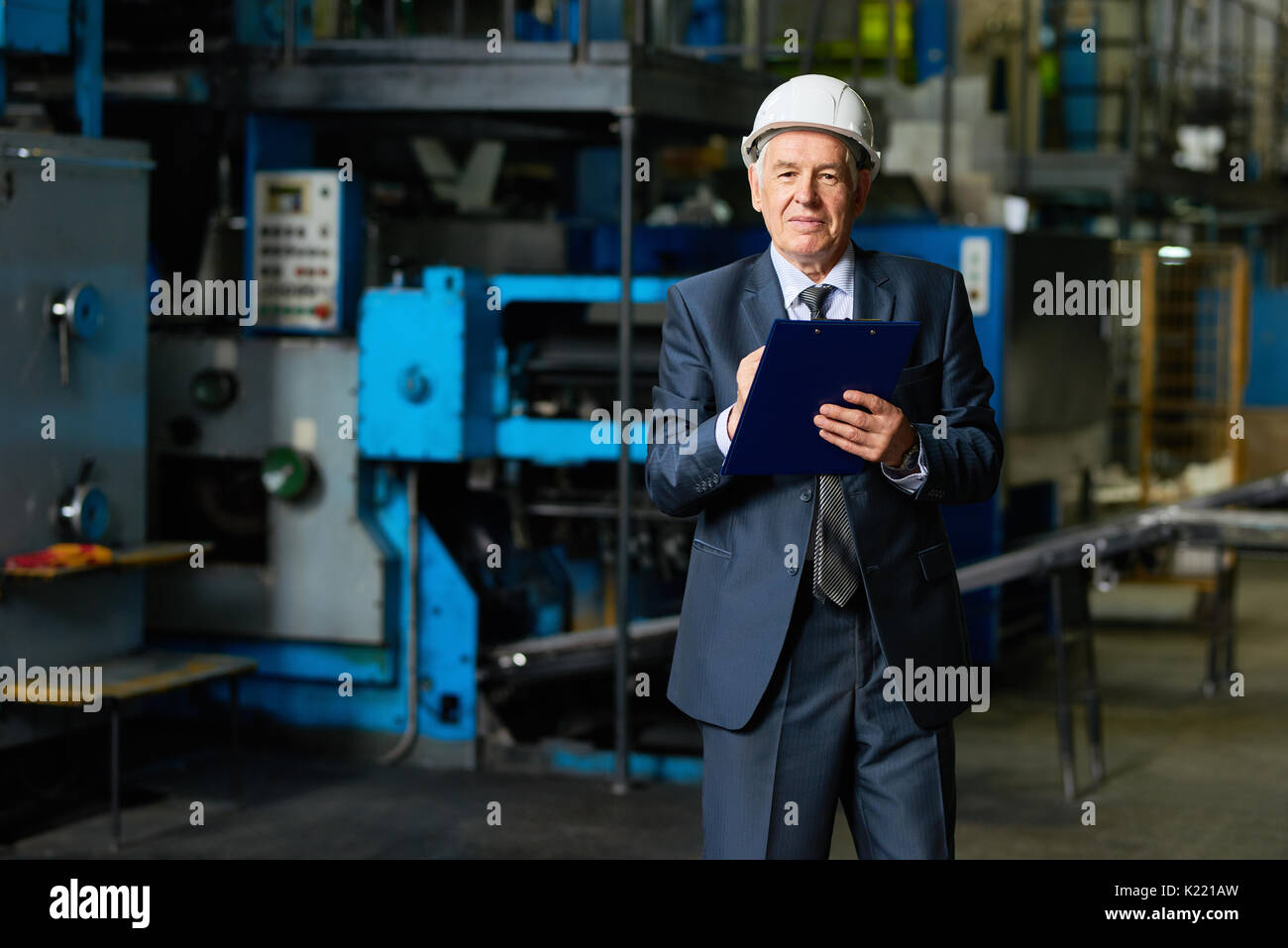 Propriétaire de l'usine à l'atelier Banque D'Images