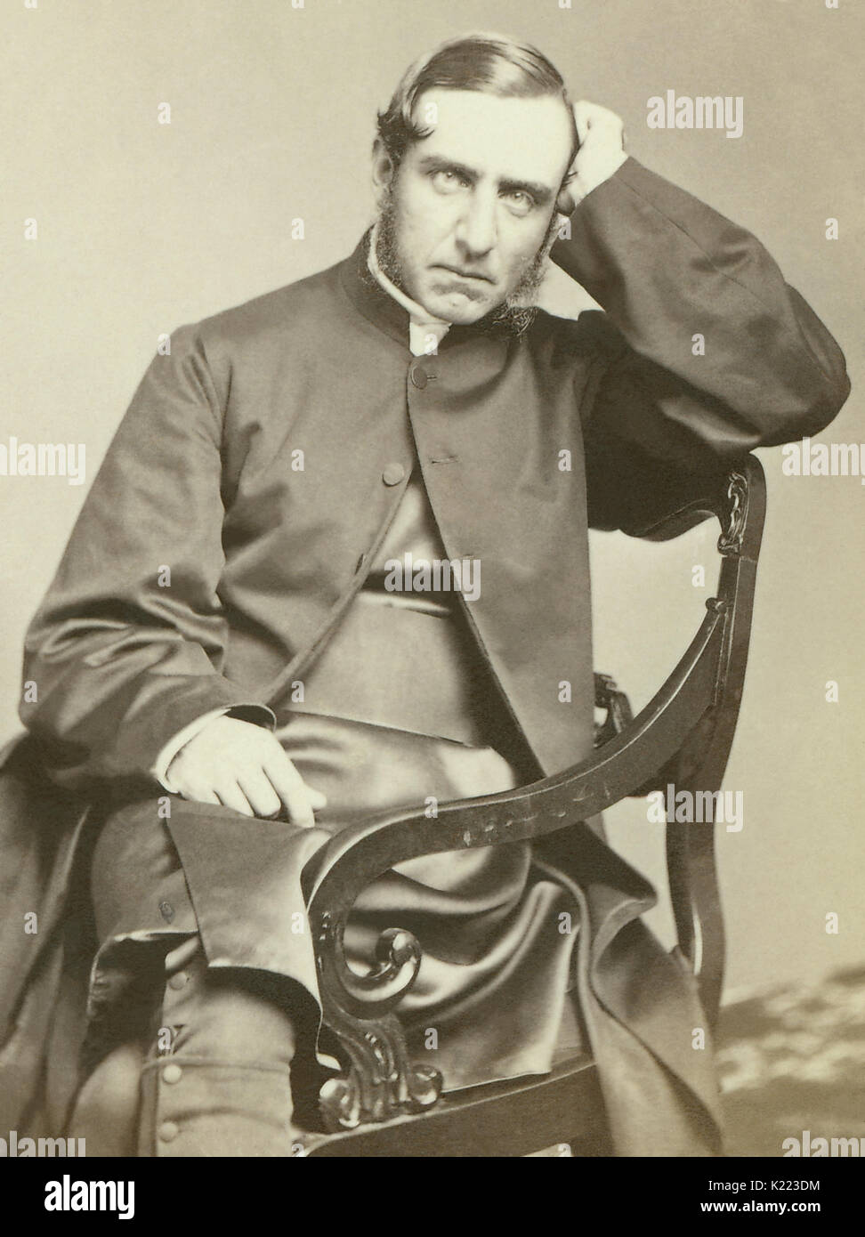 John Coleridge Patteson (1827-1871) était un missionnaire chrétien anglais, aux mers du Sud en 1855, et en 1861 a été choisi le premier évêque anglican de la Mélanésie. C'était un linguiste accompli qui a également parlé allemand, a étudié l'hébreu et l'arabe, et il a appris 23 des mers du sud des îles plus de 1000 langues. Patteson a été tué le 20 septembre 1871 par les autochtones de Nukapu, dans les Îles Salomon. (Photo de George William Perry, début au milieu des années 1860, inscrit à copyright en 1871.) Banque D'Images