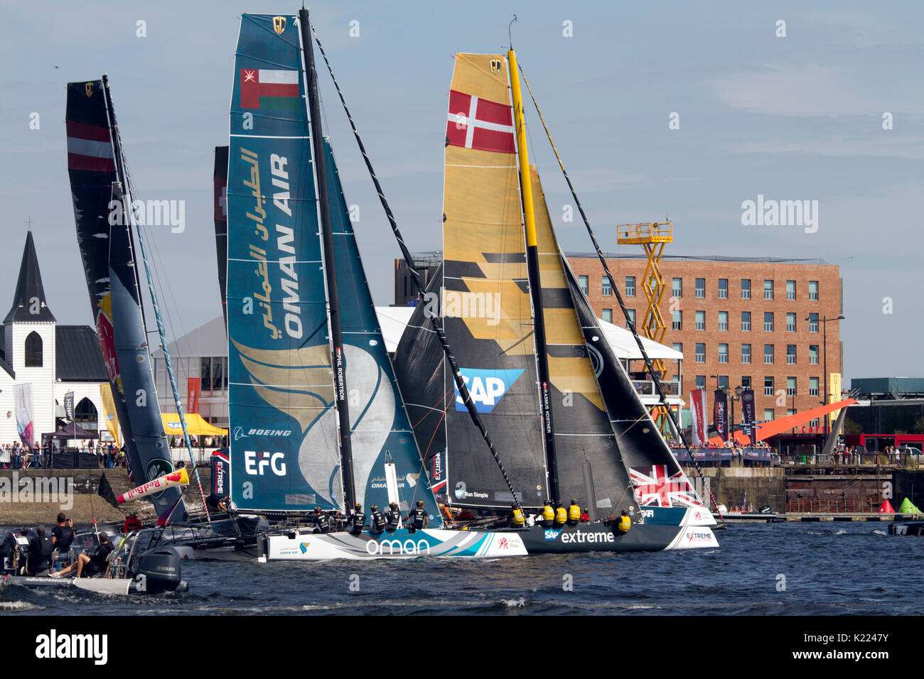 Extreme Sailing event à Cardiff Bay Août 2017 Banque D'Images