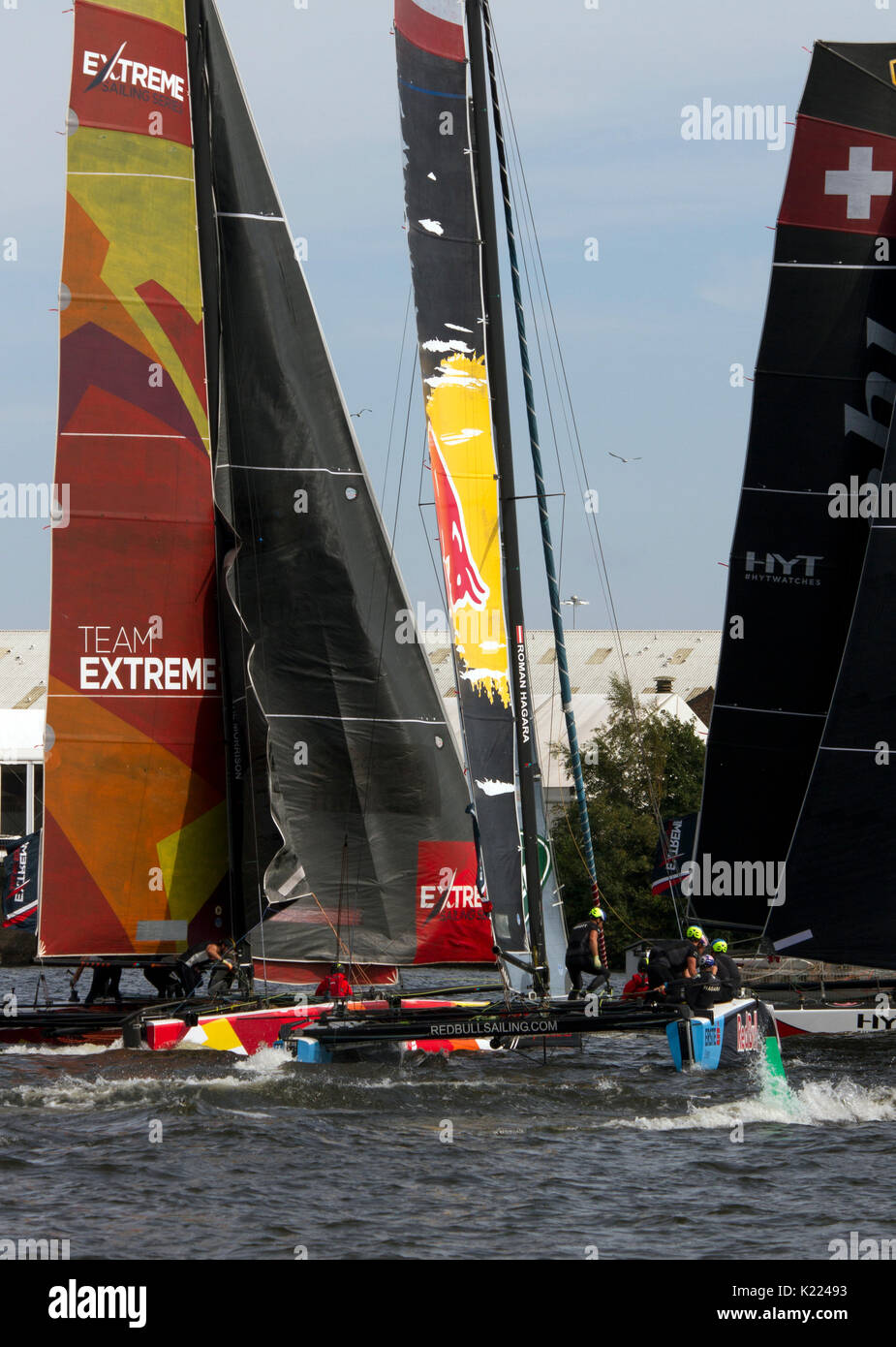 Extreme Sailing event à Cardiff Bay Août 2017 Banque D'Images