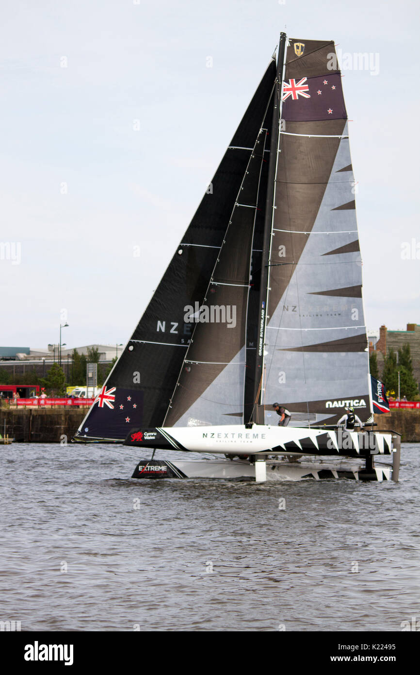 Extreme Sailing event à Cardiff Bay Août 2017 Banque D'Images