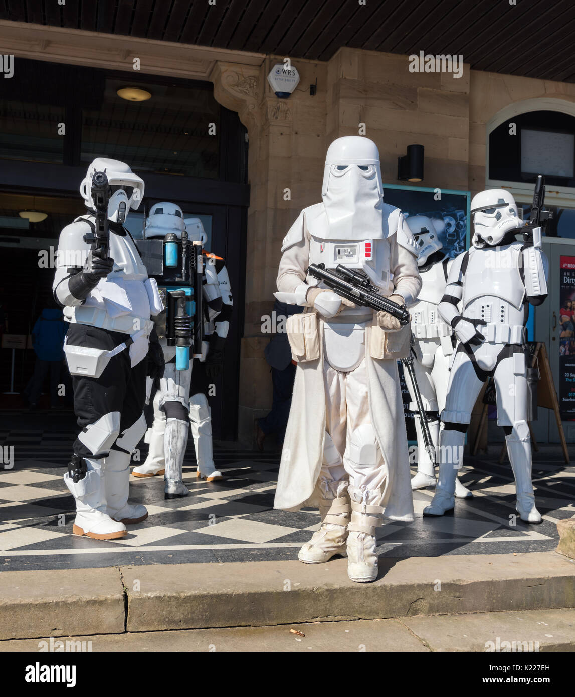 Storm Troopers à Scarborough Spa au cours de l'événement Science-fiction Banque D'Images