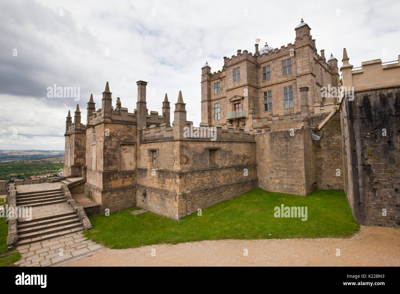 Le petit château, Château de Bolsover, dans le Derbyshire, construit au début du 17ème siècle par Sir Charles Cavendish. Banque D'Images