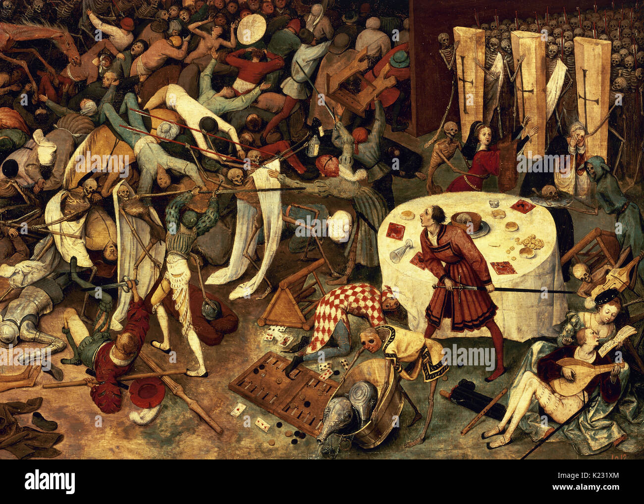 Pieter Brueghel l'ancien (1525-1569). Peintre Russisch. Le Triomphe de la mort, 1562-1563. Musée du Prado. Madrid. L'Espagne. Banque D'Images