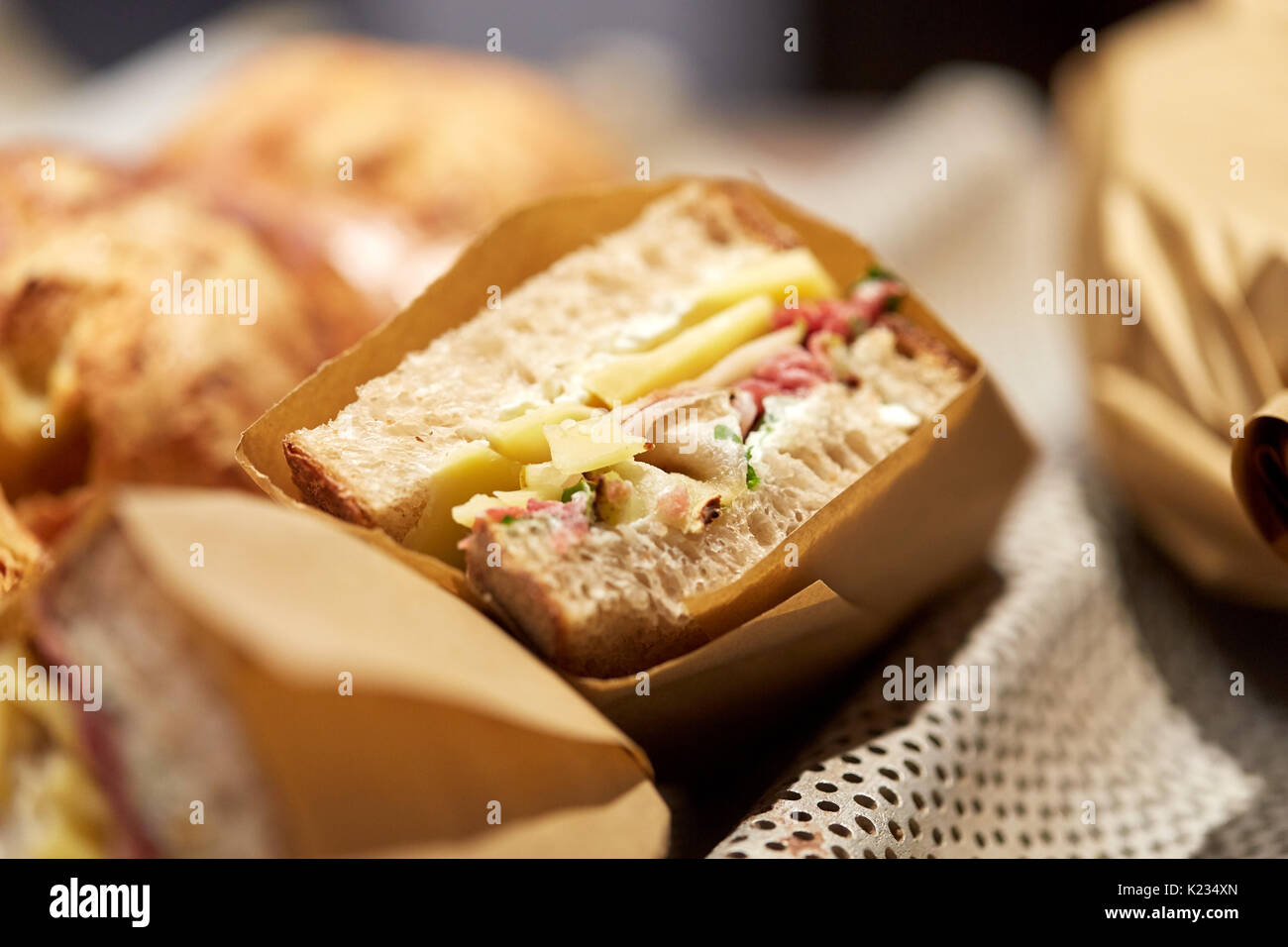 Sandwich à l'épicerie d'artisanat Banque D'Images