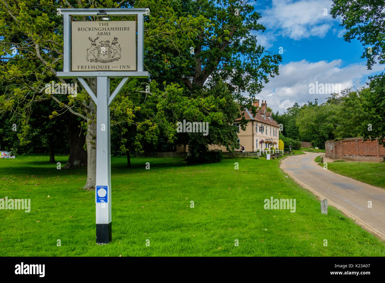 Le bras de Buckinghamshire au Blickling, Norfolk, UK (prises à partir de la voie publique) Banque D'Images