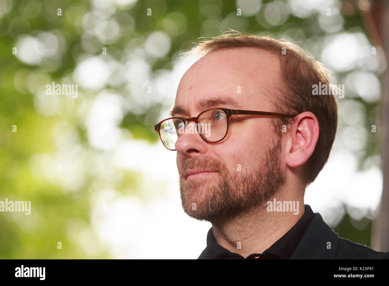 Edinburgh, Ecosse, Royaume-Uni. Août 28, 2017. Jour 17 Edinburgh International Book Festival. Sur la photo : Philip Miller, journaliste. Pako Mera/Alamy Live News. Banque D'Images