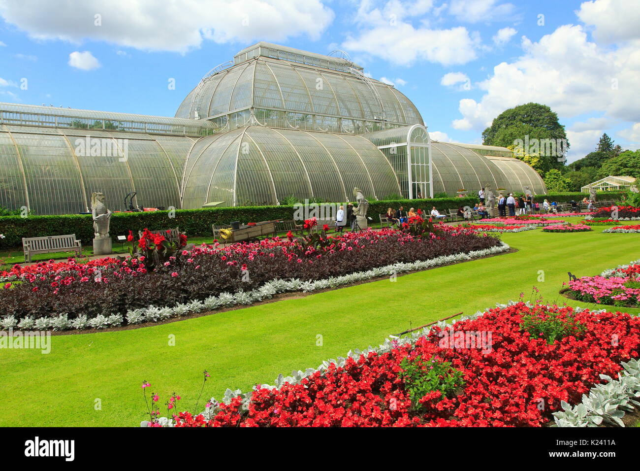 Le Palm House at Royal Botanic Gardens, Kew, Londres, Angleterre, Royaume-Uni Banque D'Images