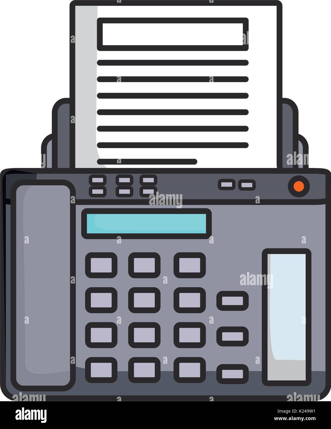 L'icône de la machine fax Image Vectorielle Stock - Alamy