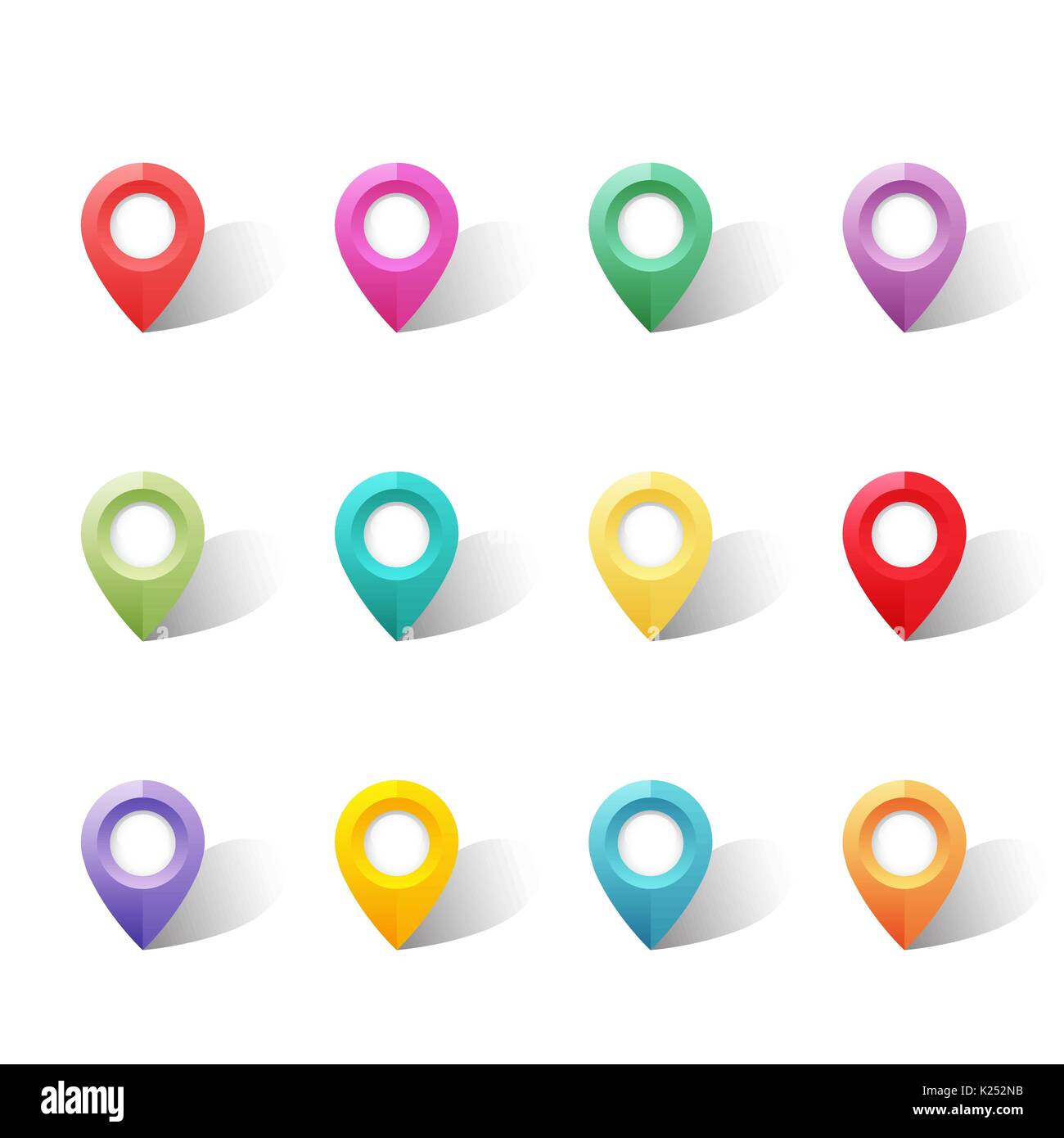 Pointeurs de couleur . Vector set Illustration de Vecteur