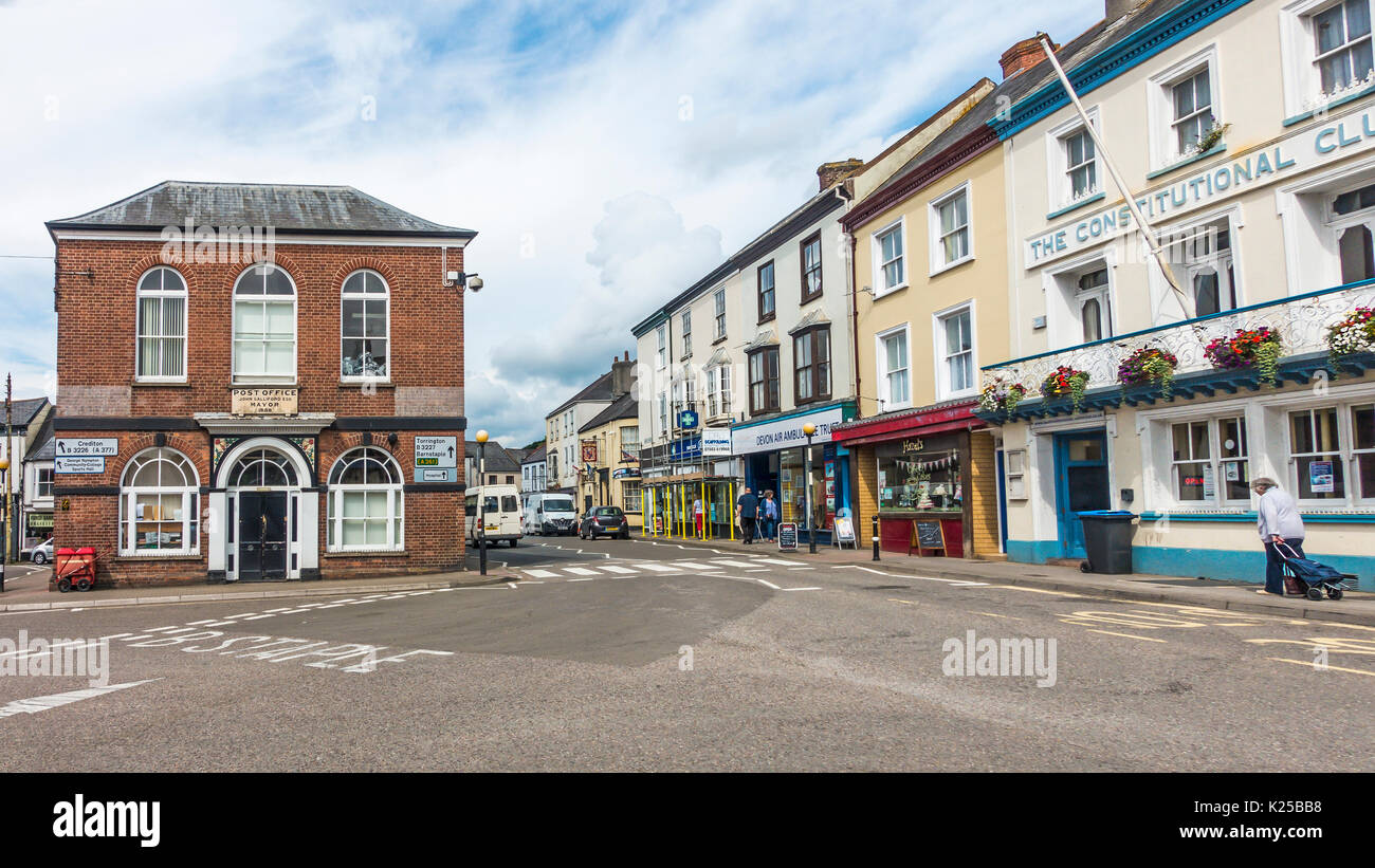 Ancien bureau de poste,Rue Large,centre ville,South Molton Devon,Angleterre, Banque D'Images