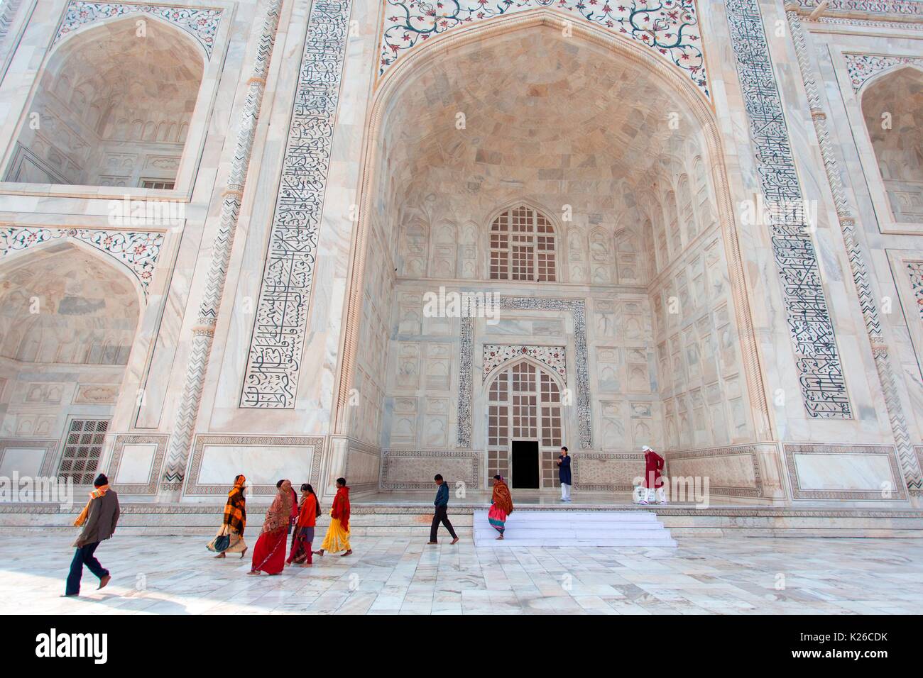 L'Asie, l'Inde, Agra Le Taj Mahal. Banque D'Images