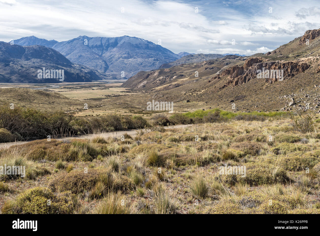 Vista Valle Chacabuco Patagonia Park Chili Banque D'Images