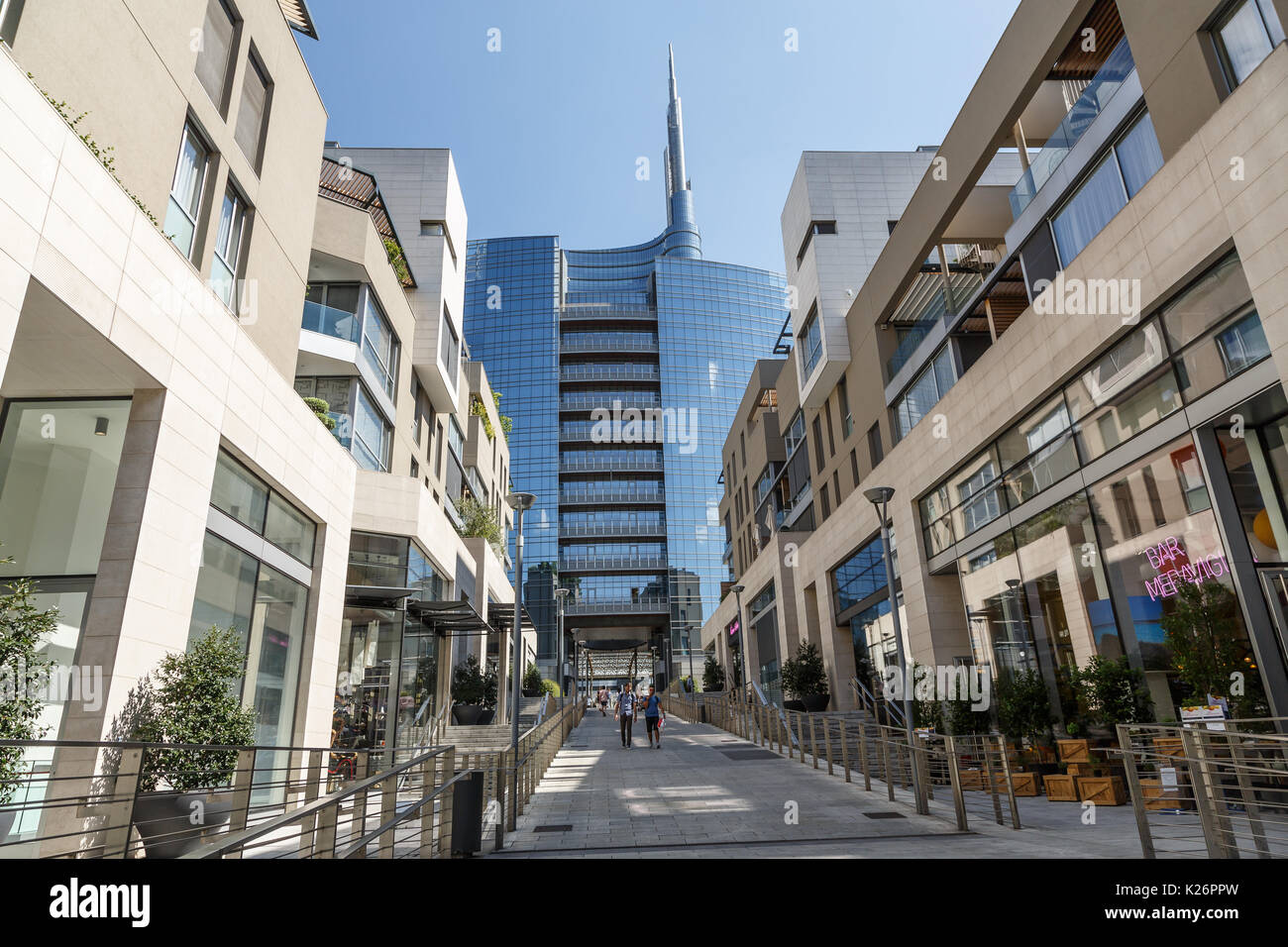 Architectures en quartier de Porta Nuova, Milano, Italie Banque D'Images