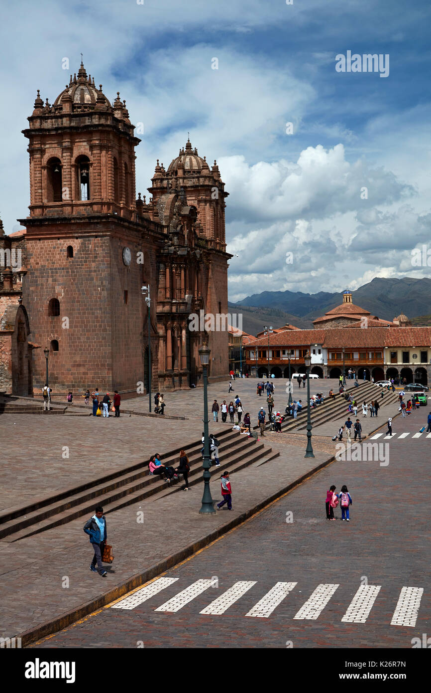 Cusco Cathedral, Plaza de Armas, Cuzco, Pérou, Amérique du Sud Banque D'Images