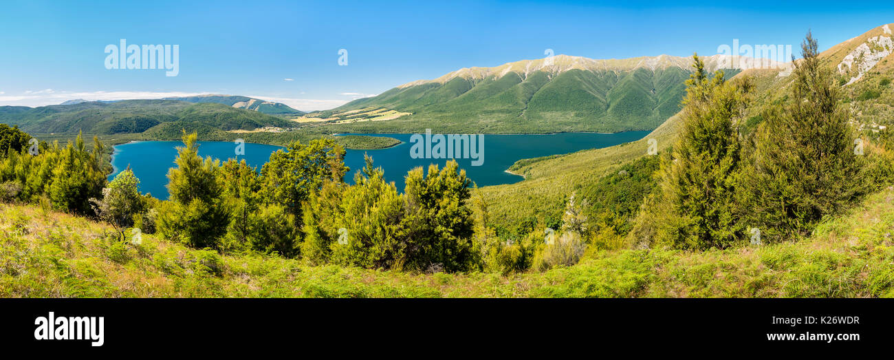 Lac Rotoiti, Région de Tasman, Saint Arnaud, île du Sud, Nouvelle-Zélande Banque D'Images